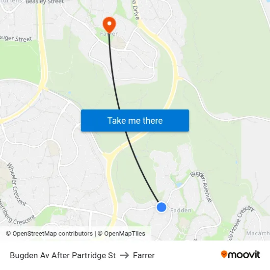 Bugden Av After Partridge St to Farrer map