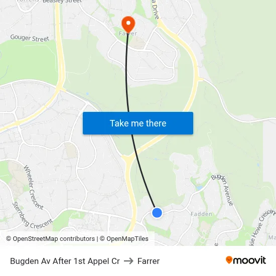 Bugden Av After 1st Appel Cr to Farrer map