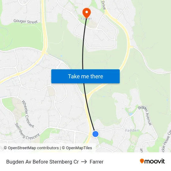 Bugden Av Before Sternberg Cr to Farrer map