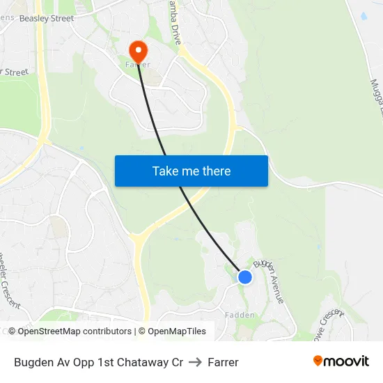 Bugden Av Opp 1st Chataway Cr to Farrer map