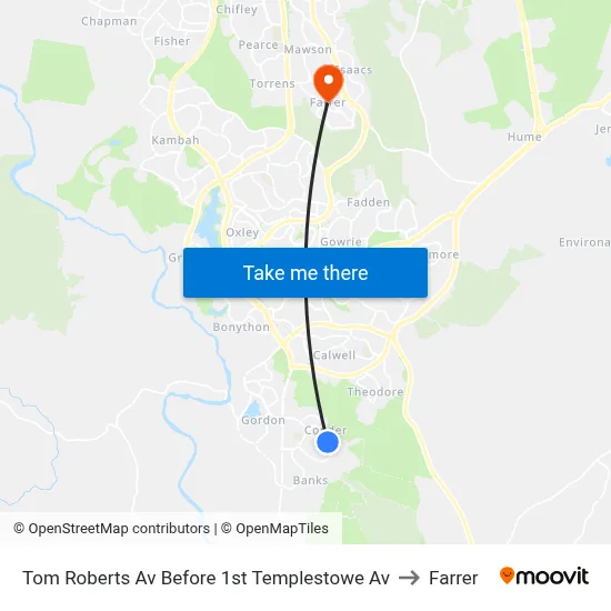 Tom Roberts Av Before 1st Templestowe Av to Farrer map
