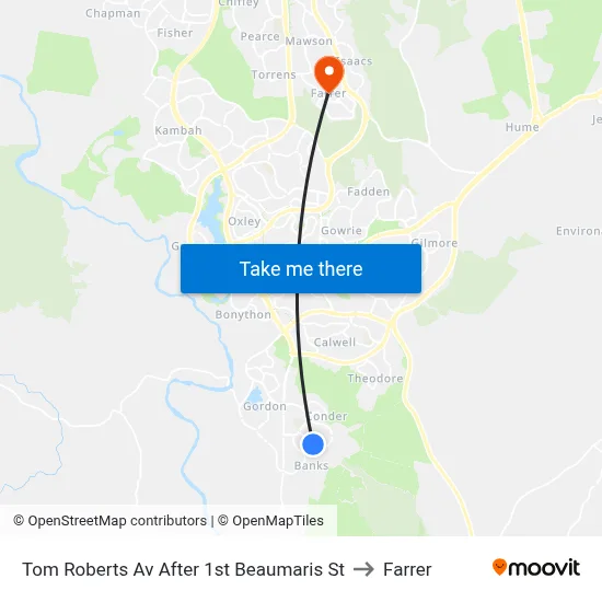 Tom Roberts Av After 1st Beaumaris St to Farrer map