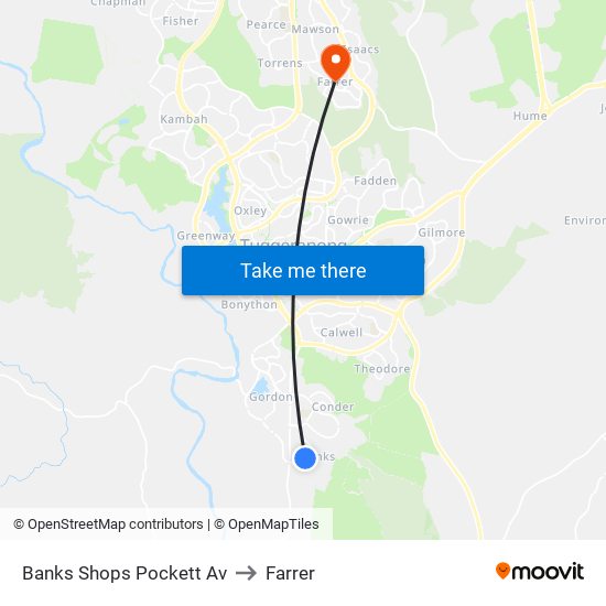 Banks Shops Pockett Av to Farrer map