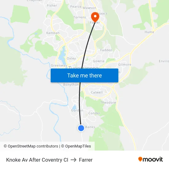 Knoke Av After Coventry Cl to Farrer map