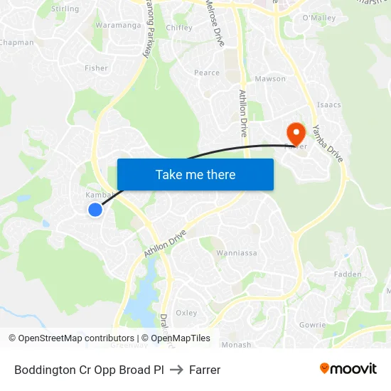 Boddington Cr Opp Broad Pl to Farrer map