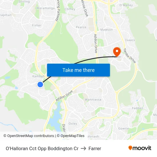 O'Halloran Cct Opp Boddington Cr to Farrer map