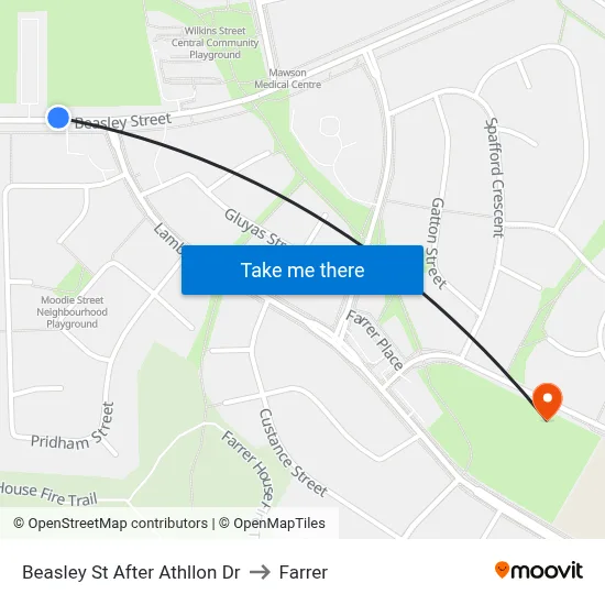 Beasley St After Athllon Dr to Farrer map