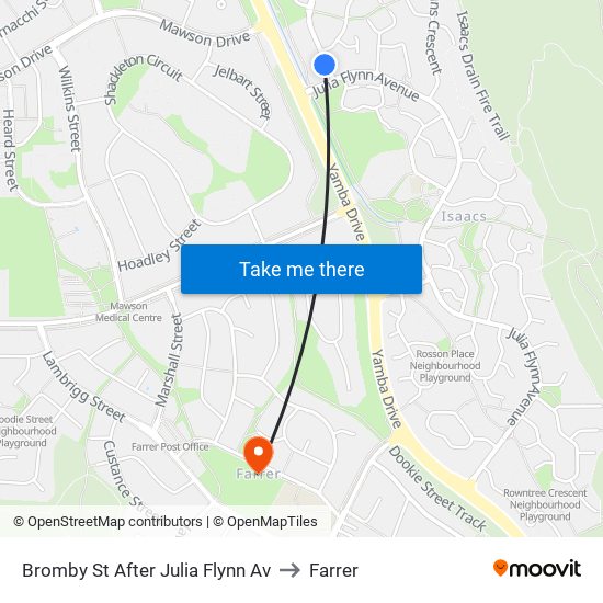 Bromby St After Julia Flynn Av to Farrer map