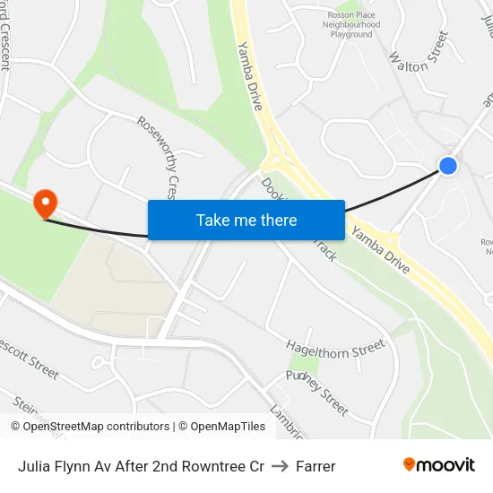 Julia Flynn Av After 2nd Rowntree Cr to Farrer map