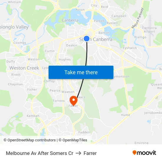 Melbourne Av After Somers Cr to Farrer map