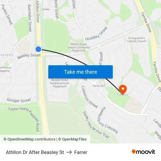 Athllon Dr After Beasley St to Farrer map