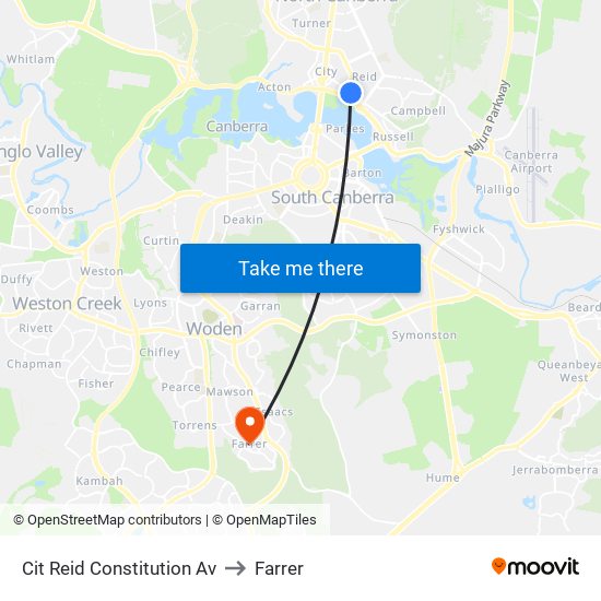 Cit Reid Constitution Av to Farrer map
