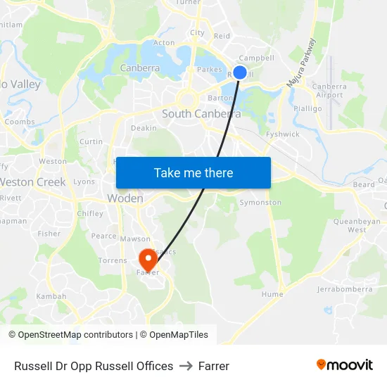 Russell Dr Opp Russell Offices to Farrer map