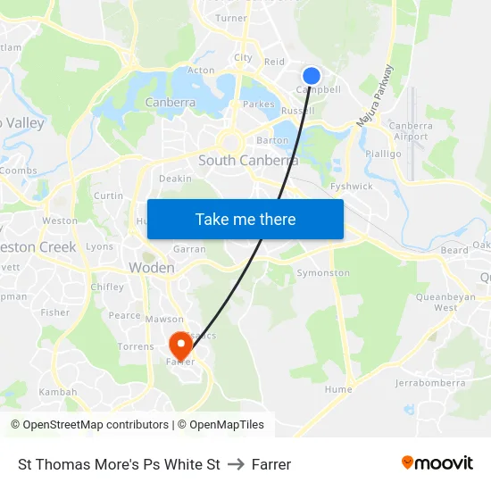 St Thomas More's Ps White St to Farrer map