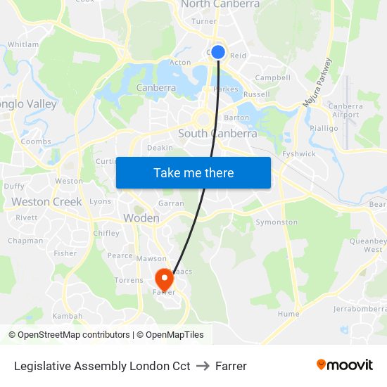 Legislative Assembly London Cct to Farrer map