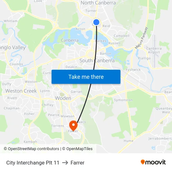 City Interchange Plt 11 to Farrer map