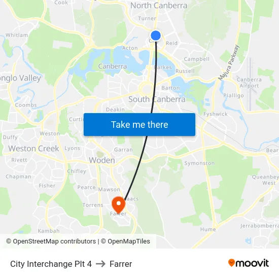 City Interchange Plt 4 to Farrer map