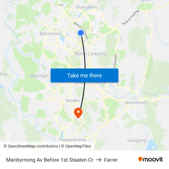 Maribyrnong Av Before 1st Staaten Cr to Farrer map