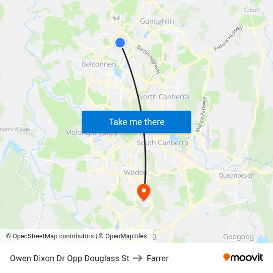 Owen Dixon Dr Opp Douglass St to Farrer map