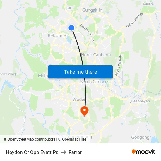 Heydon Cr Opp Evatt Ps to Farrer map