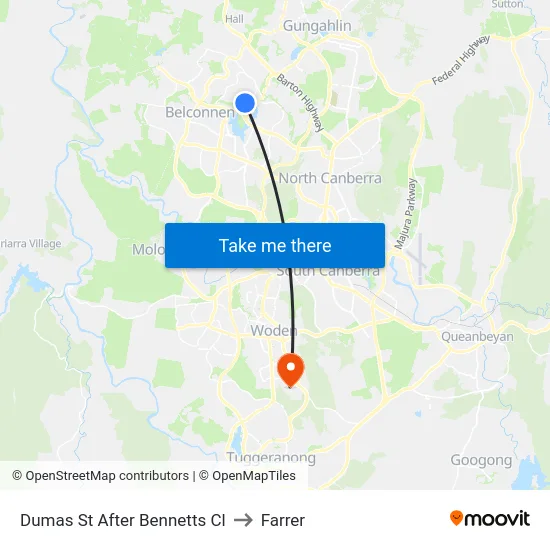 Dumas St After Bennetts Cl to Farrer map