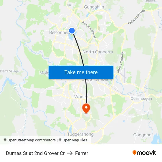 Dumas St at 2nd Grover Cr to Farrer map