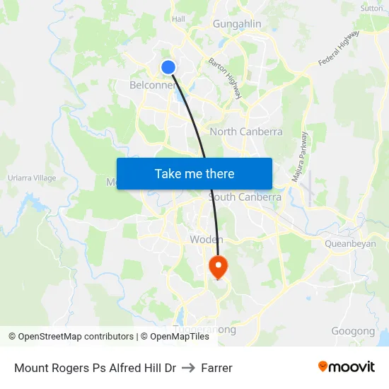 Mount Rogers Ps Alfred Hill Dr to Farrer map