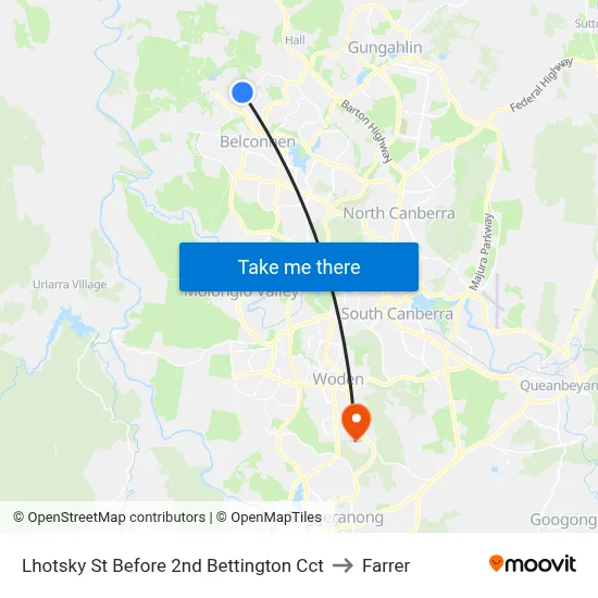 Lhotsky St Before 2nd Bettington Cct to Farrer map