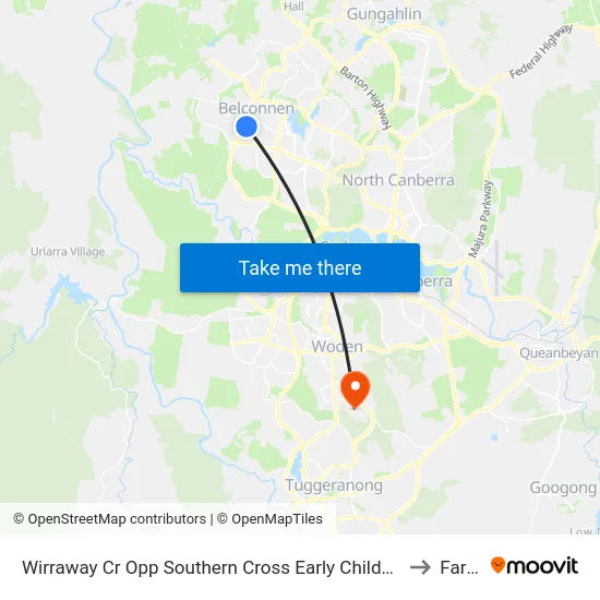 Wirraway Cr Opp Southern Cross Early Childhood Sch to Farrer map
