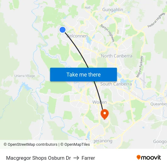 Macgregor Shops Osburn Dr to Farrer map