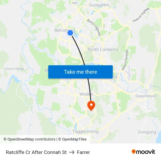 Ratcliffe Cr After Connah St to Farrer map