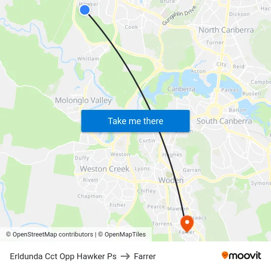 Erldunda Cct Opp Hawker Ps to Farrer map