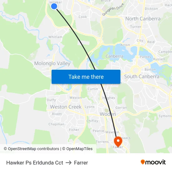 Hawker Ps Erldunda Cct to Farrer map
