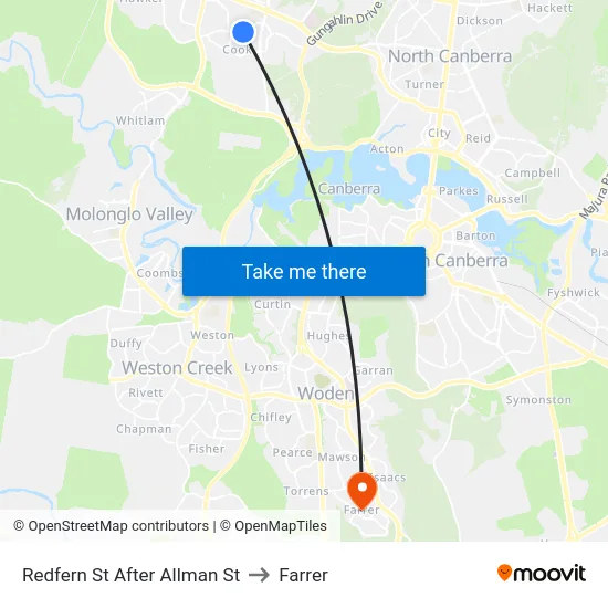 Redfern St After Allman St to Farrer map
