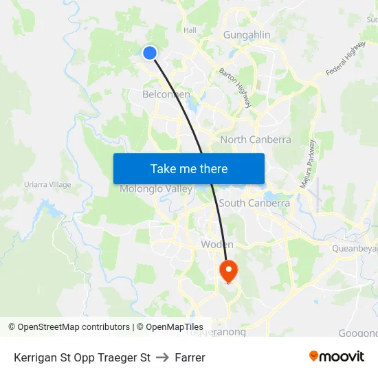 Kerrigan St Opp Traeger St to Farrer map