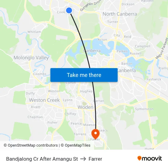 Bandjalong Cr After Amangu St to Farrer map