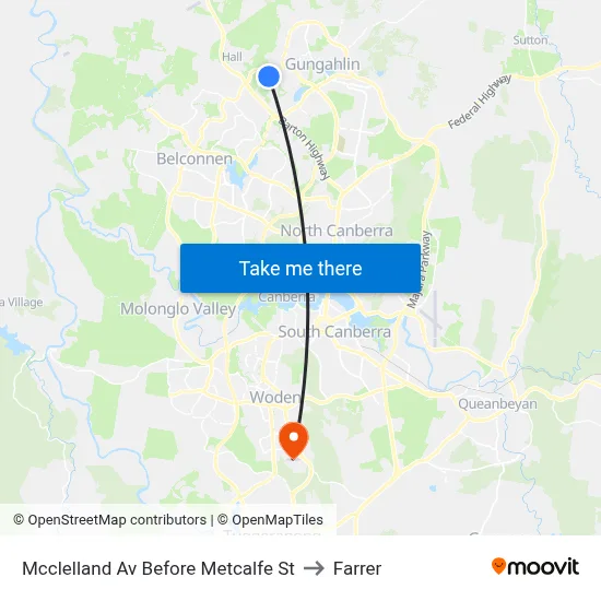 Mcclelland Av Before Metcalfe St to Farrer map