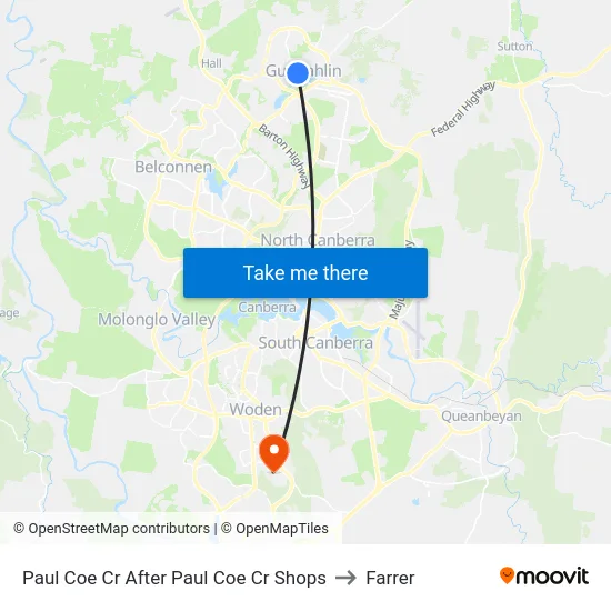 Paul Coe Cr After Paul Coe Cr Shops to Farrer map