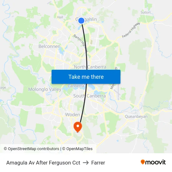 Amagula Av After Ferguson Cct to Farrer map