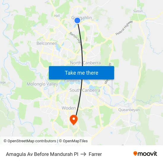 Amagula Av Before Mandurah Pl to Farrer map