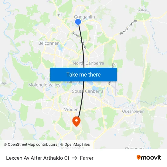 Lexcen Av After Arthaldo Ct to Farrer map