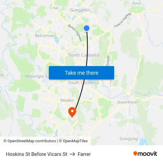 Hoskins St Before Vicars St to Farrer map