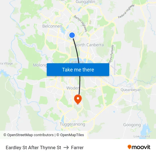 Eardley St After Thynne St to Farrer map