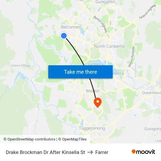 Drake Brockman Dr After Kinsella St to Farrer map