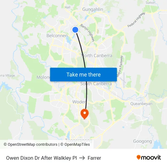 Owen Dixon Dr After Walkley Pl to Farrer map