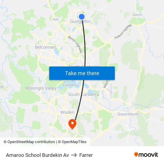 Amaroo School Burdekin Av to Farrer map