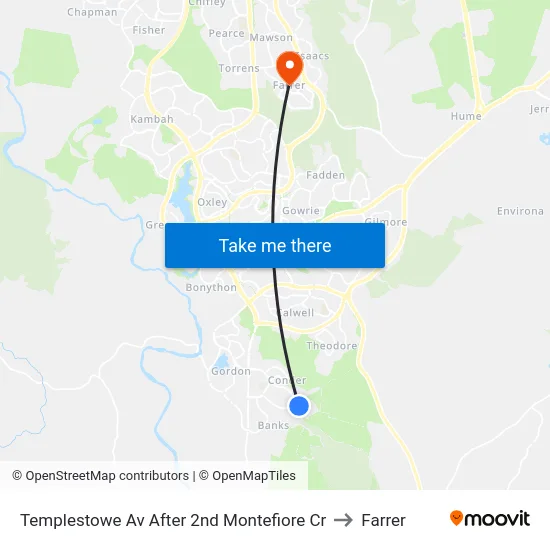 Templestowe Av After 2nd Montefiore Cr to Farrer map