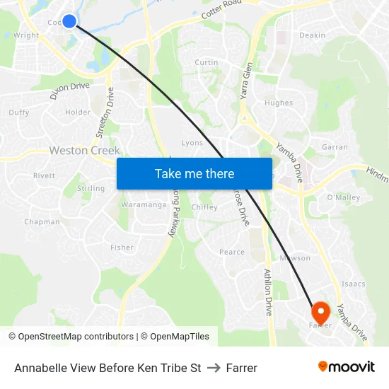 Annabelle View Before Ken Tribe St to Farrer map