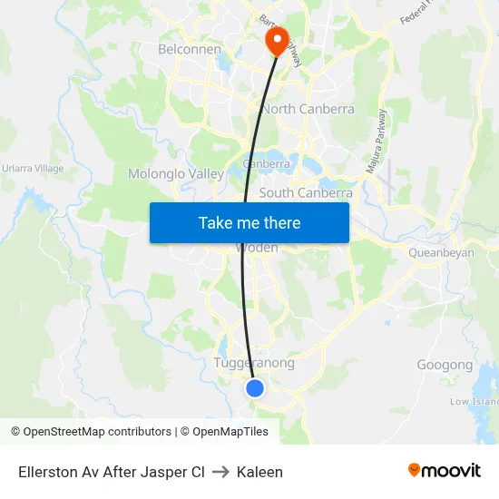 Ellerston Av After Jasper Cl to Kaleen map