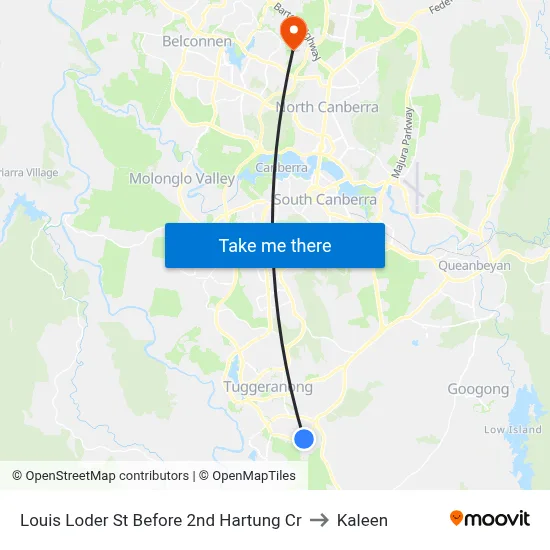 Louis Loder St Before 2nd Hartung Cr to Kaleen map